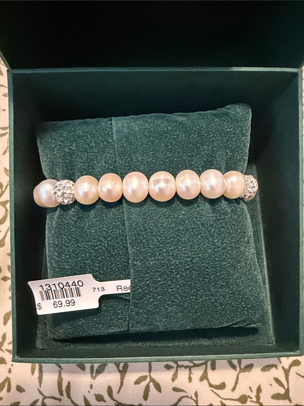 Pearl and Silver Beaded Bracelet